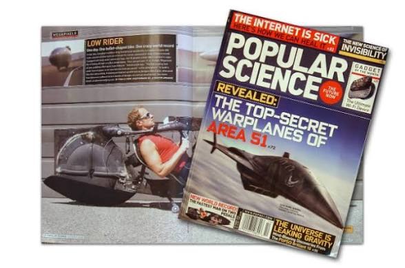 Popular Science cover and feature spread